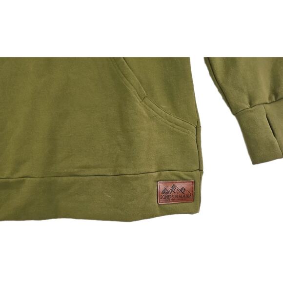 Alaskan Apparel ~Men's Size XXXL~ Olive Green Zip-Up Hoodie Sweatshirt NWOT. - Picture 2 of 12